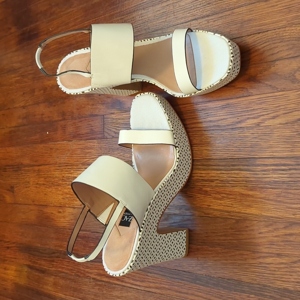 NIB Zac Posen Virginia Platform Heels, White, Size 8.5